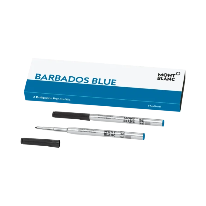 2 Kugelschreiberminen, Barbados Blue – Medium