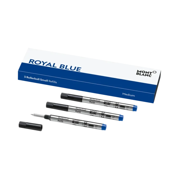 3 Rollerball-Minen, Royal Blue – Medium