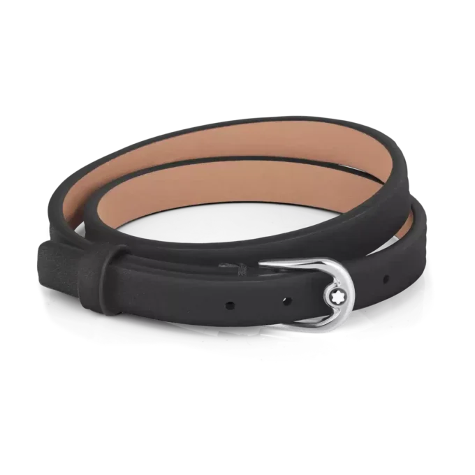 Armband mit Hufeisenschnalle, schwarz, größenverstellbar