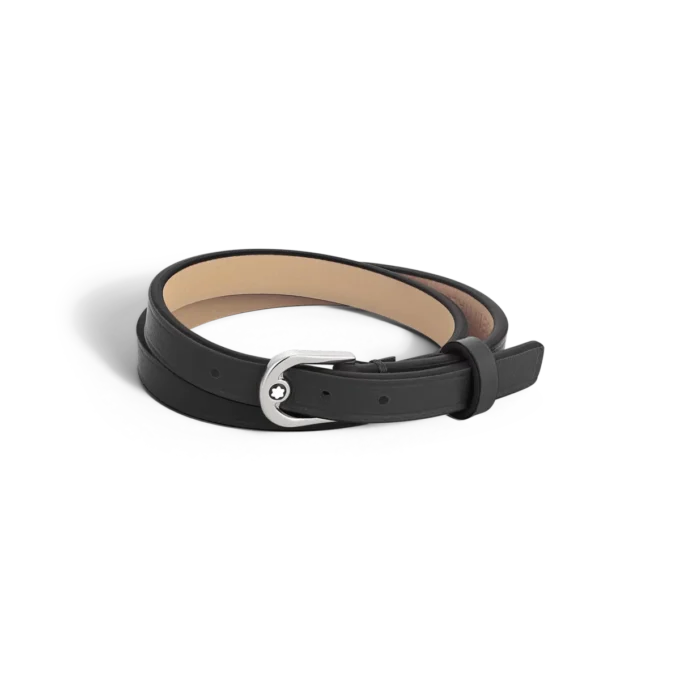 Armband mit Hufeisenschnalle, schwarz, größenverstellbar