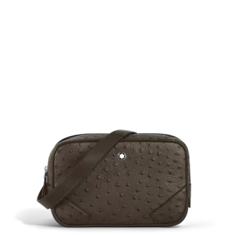 Bedruckte Mini-Umhängetasche aus Straußenleder