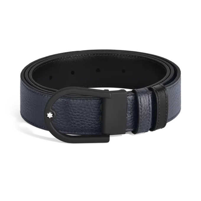 Hufeisen 35 mm Wendegürtel aus genarbtem Leder