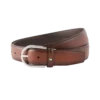 Ledergürtel mit brauner Hufeisenschnalle, 35 mm
