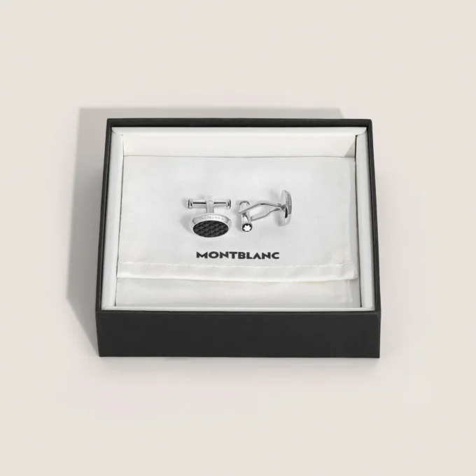 Manschettenknöpfe, Meisterstück, schwarz lackiert