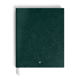 Notizbuch groß, Saffiano-Leder, British Green – linierte Seiten