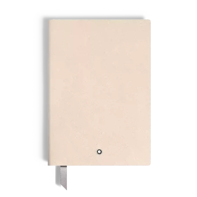 Notizbuch Medium, Saffiano-Leder, Cloudy Beige – linierte Seiten