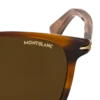 Quadratische Sonnenbrille mit braunem Acetatrahmen