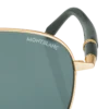 Quadratische Sonnenbrille mit goldfarbenem Metallrahmen