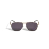 Quadratische Sonnenbrille mit titangoldfarbenem Metallrahmen