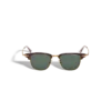 Rechteckige Sonnenbrille mit goldfarbenem Metallrahmen