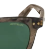 Runde Sonnenbrille mit braunem Acetatrahmen