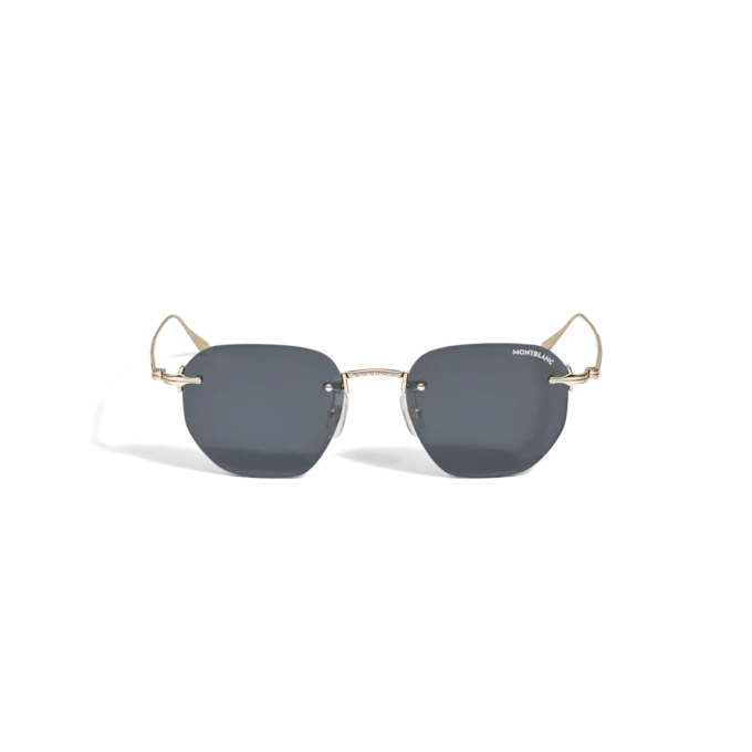 Runde Sonnenbrille mit goldfarbenem Metallrahmen Runde Sonnenbrille mit goldfarbenem Metallrahmen