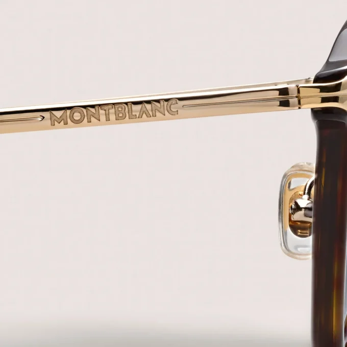 Runde Sonnenbrille mit havannabraunem Acetatrahmen