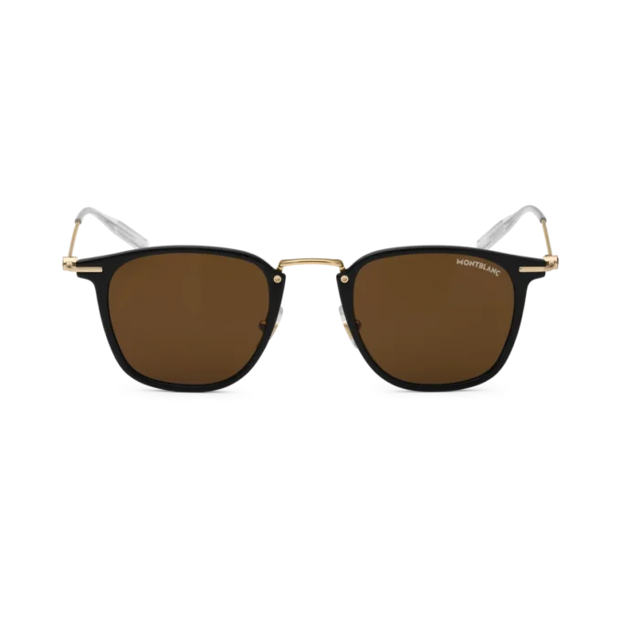 Runde Sonnenbrille mit schwarzem Spritzgussrahmen