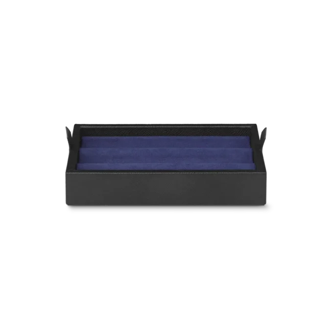 Schreibtischbox aus Leder für drei Schreibgeräte und eine Tintenflasche