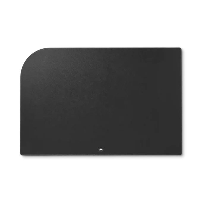Schreibtischunterlage aus schwarzem Leder