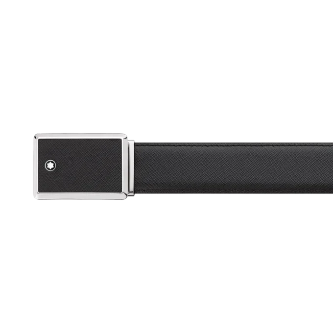 Schwarzer 30-mm-Ledergürtel Schwarzer 30-mm-Ledergürtel