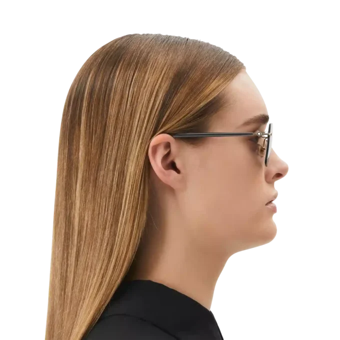 Squared Sonnenbrille mit goldfarbenem Metallrahmen