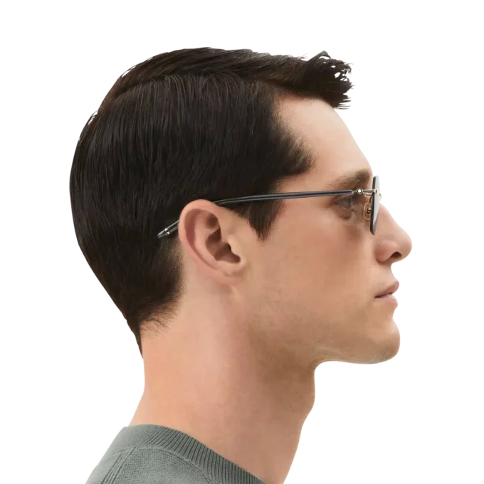 Squared Sonnenbrille mit goldfarbenem Metallrahmen