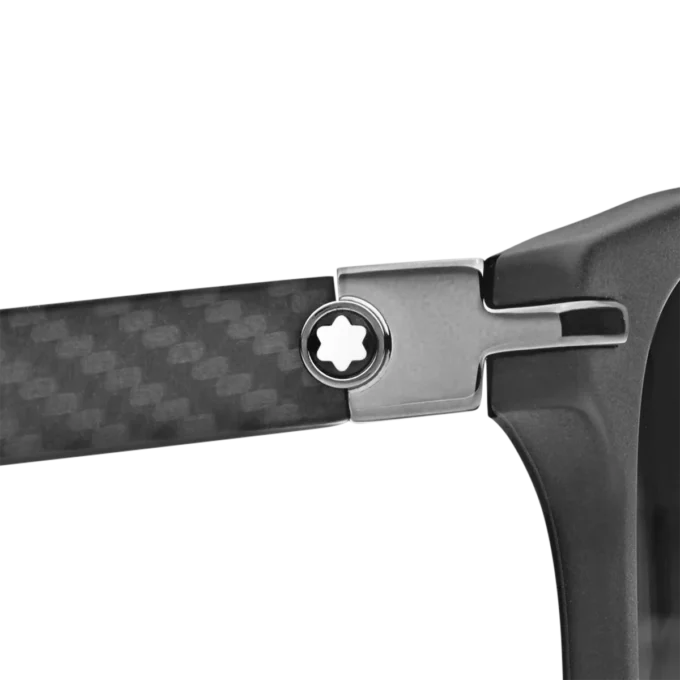 Squared Sonnenbrille mit schwarzem Acetatrahmen