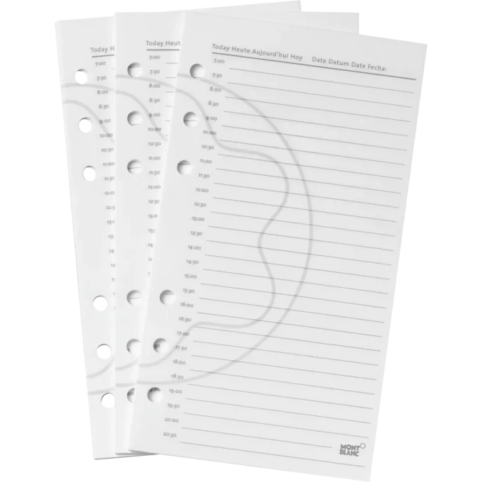 Tagesplaner-Seiten, mittelgroß